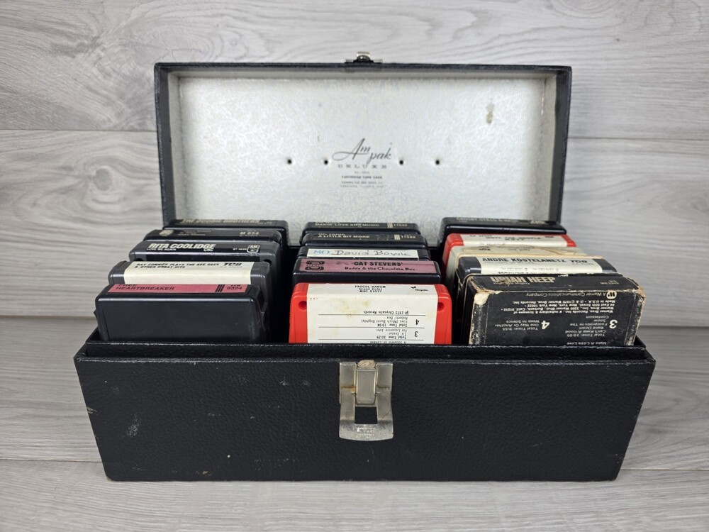 Vtg Ampak 15 8-Track Tape Case Classic Rock The Who CSN Uriah Heep Doobie SU3